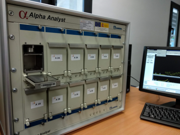Espectrómetros con detectores PIPS de silicio CANBERRA ALPHA ANALYST 7200-12